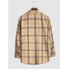 imageFloerns Mens Plaid Flannel Shirts Long Sleeve Regular Fit Button Down Causal ShirtsKhaki