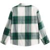 imageFloerns Mens Plaid Flannel Shirts Long Sleeve Regular Fit Button Down Causal ShirtsWhite Green Plaid