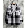 imageFloerns Mens Plaid Flannel Shirts Long Sleeve Regular Fit Button Down Causal ShirtsWhite Ivory Black