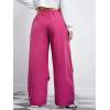 imageFloerns WomenS Plus Size Flap Pocket Drawstring High Rise Parachute Baggy Cargo PantsA Red Violet
