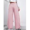 imageFloerns WomenS Plus Size Flap Pocket Drawstring High Rise Parachute Baggy Cargo PantsLight Pink Plain