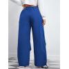 imageFloerns WomenS Plus Size Flap Pocket Drawstring High Rise Parachute Baggy Cargo PantsRoyal Blue