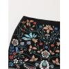 imageFloerns Womens Boho Floral Embroidered Casual Bodycon Short Mini SkirtBlack