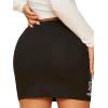 imageFloerns Womens Boho Floral Embroidered Casual Bodycon Short Mini SkirtBlack Multi