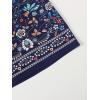 imageFloerns Womens Boho Floral Embroidered Casual Bodycon Short Mini SkirtNavy Blue