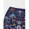 imageFloerns Womens Boho Floral Embroidered Casual Bodycon Short Mini SkirtNavy Blue