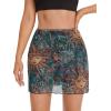 imageFloerns Womens Stretchy Elastic Waist Print Boho Mini SkirtA Multi