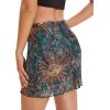 imageFloerns Womens Stretchy Elastic Waist Print Boho Mini SkirtA Multi