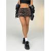 imageFloerns Womens Stretchy Elastic Waist Print Boho Mini SkirtCheetah