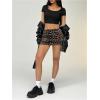 imageFloerns Womens Stretchy Elastic Waist Print Boho Mini SkirtCheetah