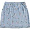 imageFloerns Womens Stretchy Elastic Waist Print Boho Mini SkirtLight Blue