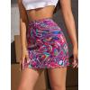 imageFloerns Womens Stretchy Elastic Waist Print Boho Mini SkirtMulti2