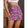 imageFloerns Womens Stretchy Elastic Waist Print Boho Mini SkirtMulti2