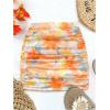 imageFloerns Womens Stretchy Elastic Waist Print Boho Mini SkirtOrange