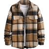 imageFloerns Mens Plaid Flannel Shirts Long Sleeve Regular Fit Button Down Causal ShirtsBrown Black Multi