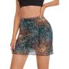 imageFloerns Womens Stretchy Elastic Waist Print Boho Mini SkirtA Multi
