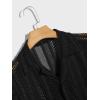 imageFloerns Mens Summer Crochet Knit Shirts Short Sleeve Button Down Shirt Hawaiian Shirt Vacation Beach ShirtsBlack