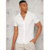 imageFloerns Mens Summer Crochet Knit Shirts Short Sleeve Button Down Shirt Hawaiian Shirt Vacation Beach ShirtsCream White