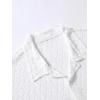 imageFloerns Mens Summer Crochet Knit Shirts Short Sleeve Button Down Shirt Hawaiian Shirt Vacation Beach ShirtsPearl White
