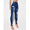 imageFloerns Womens Ripped High Waist Skinny Jeans Distressed Stretchy Curvy Denim PantsDark Blue