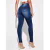 imageFloerns Womens Ripped High Waist Skinny Jeans Distressed Stretchy Curvy Denim PantsDark Blue