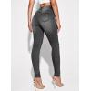 imageFloerns Womens Ripped High Waist Skinny Jeans Distressed Stretchy Curvy Denim PantsDeep Grey