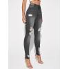 imageFloerns Womens Ripped High Waist Skinny Jeans Distressed Stretchy Curvy Denim PantsDeep Grey