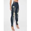 imageFloerns Womens Ripped High Waist Skinny Jeans Distressed Stretchy Curvy Denim PantsDull Blue