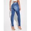 imageFloerns Womens Ripped High Waist Skinny Jeans Distressed Stretchy Curvy Denim PantsMedium Wash Blue