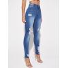 imageFloerns Womens Ripped High Waist Skinny Jeans Distressed Stretchy Curvy Denim PantsMedium Wash Blue