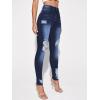 imageFloerns Womens Ripped High Waist Skinny Jeans Distressed Stretchy Curvy Denim PantsMidnight Blue