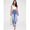 imageFloerns Womens Ripped High Waist Skinny Jeans Distressed Stretchy Curvy Denim PantsSkinny Blue
