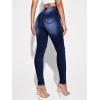 imageFloerns Womens Ripped High Waist Skinny Jeans Distressed Stretchy Curvy Denim PantsSkinny Deep Blue