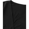 imageFloerns Womens V Neck Long Bell Sleeve Wrap Blouse Top Tee ShirtsBlack