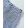 imageFloerns Girls Elastic Waist Distressed Ripped Straight Leg Denim JeansAqua Blue