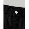 imageFloerns Girls Elastic Waist Distressed Ripped Straight Leg Denim JeansBlack