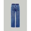 imageFloerns Girls Elastic Waist Distressed Ripped Straight Leg Denim JeansDark Blue