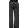 imageFloerns Girls Elastic Waist Distressed Ripped Straight Leg Denim JeansGrey