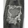 imageFloerns Girls Elastic Waist Distressed Ripped Straight Leg Denim JeansGrey