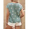 imageFloerns Womens Casual Cap Sleeve Leopard Print Satin Silk Blouse TopsBlue Floral