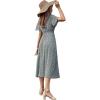 imageFloerns Womens Casual Floral Print Crewneck Short Sleeve A Line Boho Maxi DressGreen Multi