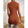 imageFloerns Womens Casual Sleeveless Mock Neck Split Hem Tank TopBurnt Orange