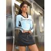 imageFloerns Womens Causal High Waist Raw Hem Pocket Denim Jean Short SkirtDeep Grey