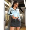 imageFloerns Womens Causal High Waist Raw Hem Pocket Denim Jean Short SkirtDeep Grey