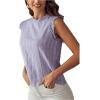 imageFloerns Womens Mock Neck Guipure Lace Trim Blouse TopsLilac Purple