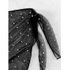 imageFloerns Womens Sheer Beach Swimwear Cover Up Wrap Mini SkirtBlack Pearl