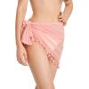 imageFloerns Womens Sheer Beach Swimwear Cover Up Wrap Mini SkirtPink