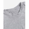 imageFloerns Girls Casual V Neck Short Sleeve Solid Crop Tops Tee ShirtsLight Grey