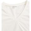 imageFloerns Girls Casual V Neck Short Sleeve Solid Crop Tops Tee ShirtsWhite Pink