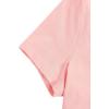 imageFloerns Girls Casual V Neck Short Sleeve Solid Crop Tops Tee ShirtsWhite Pink